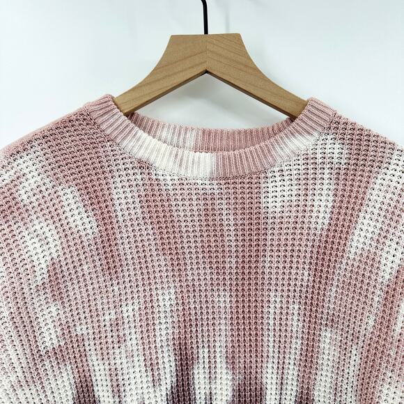 Pistola Olga Waffle Stitch Sweater in Coral Reef Pink Size Small - Picture 4 of 7
